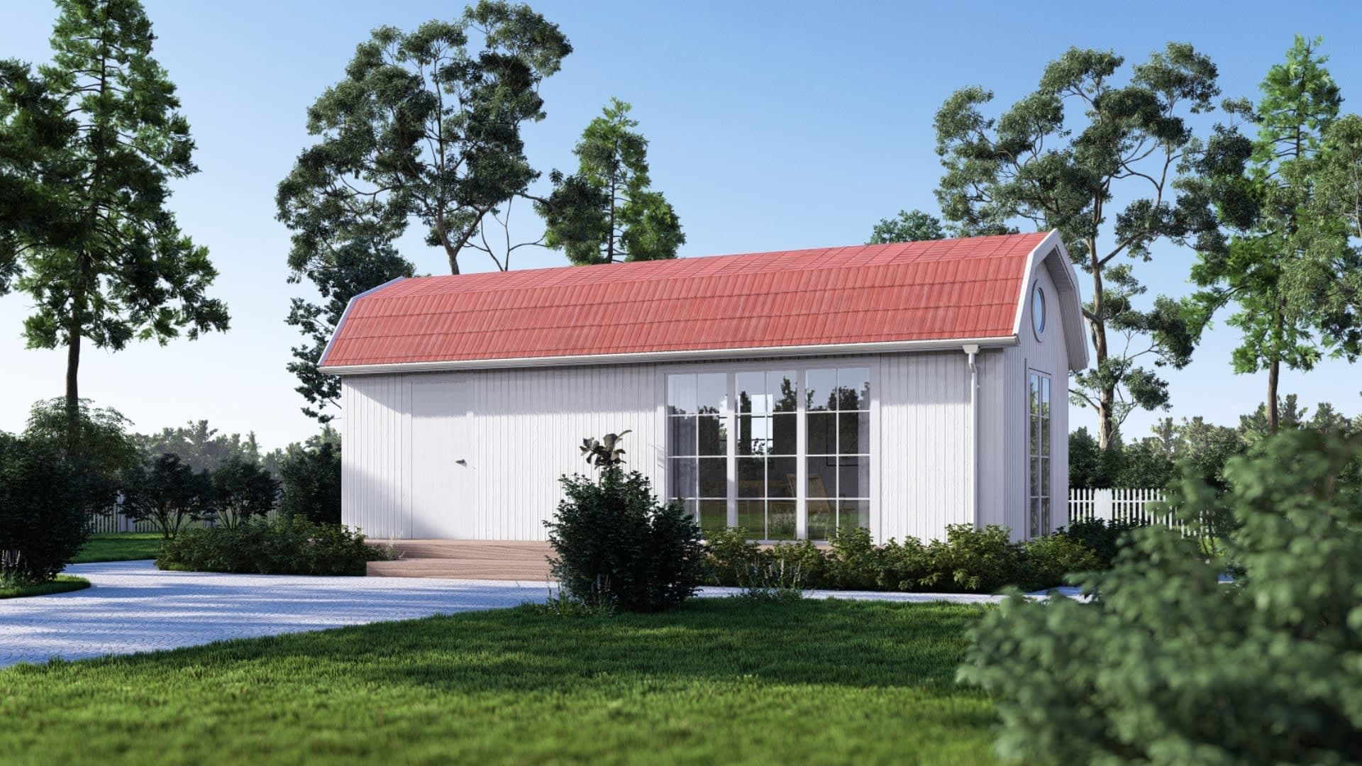 Attefallshus med Mansardtak