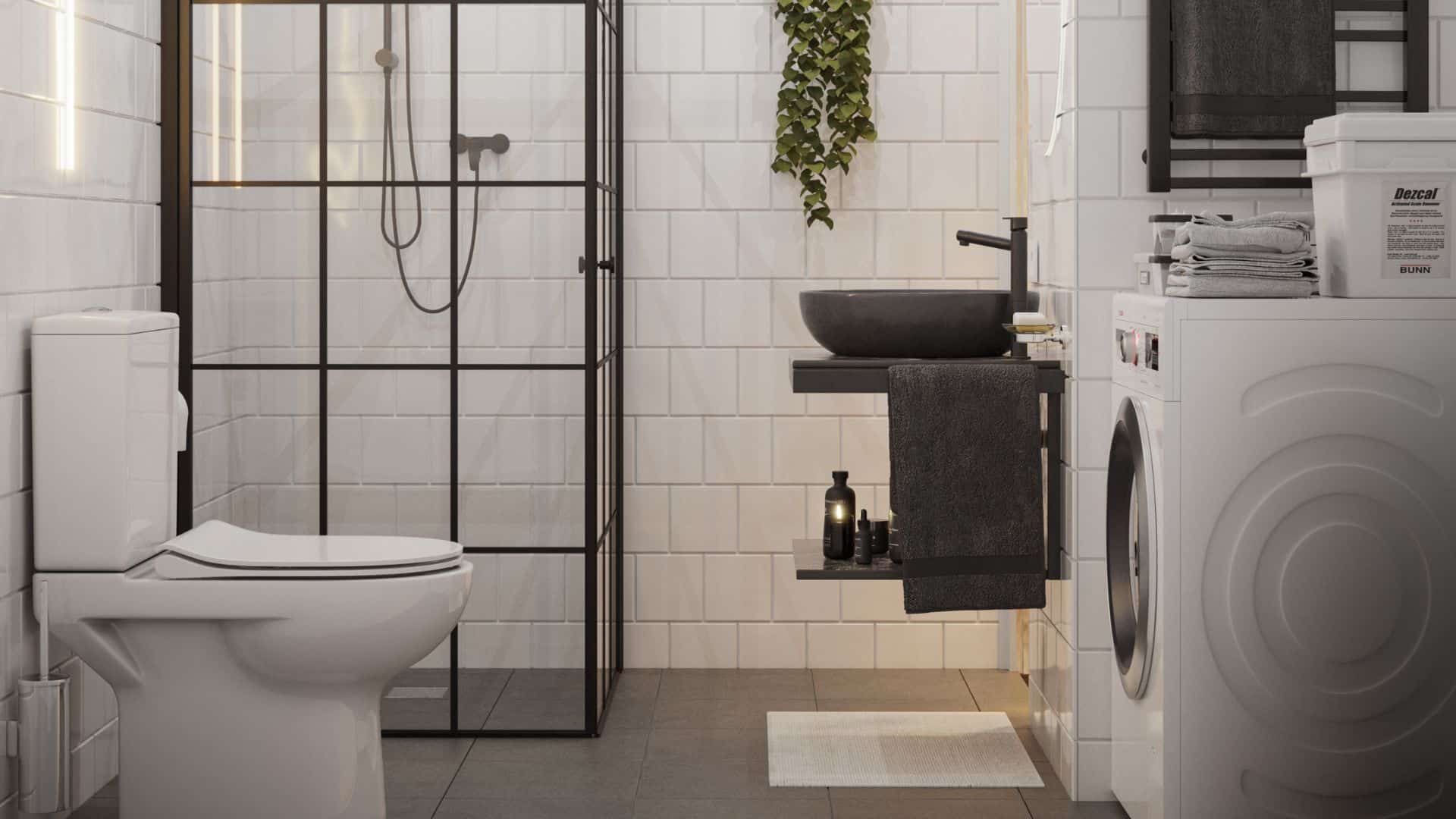 Fjällstuga badrum modernt