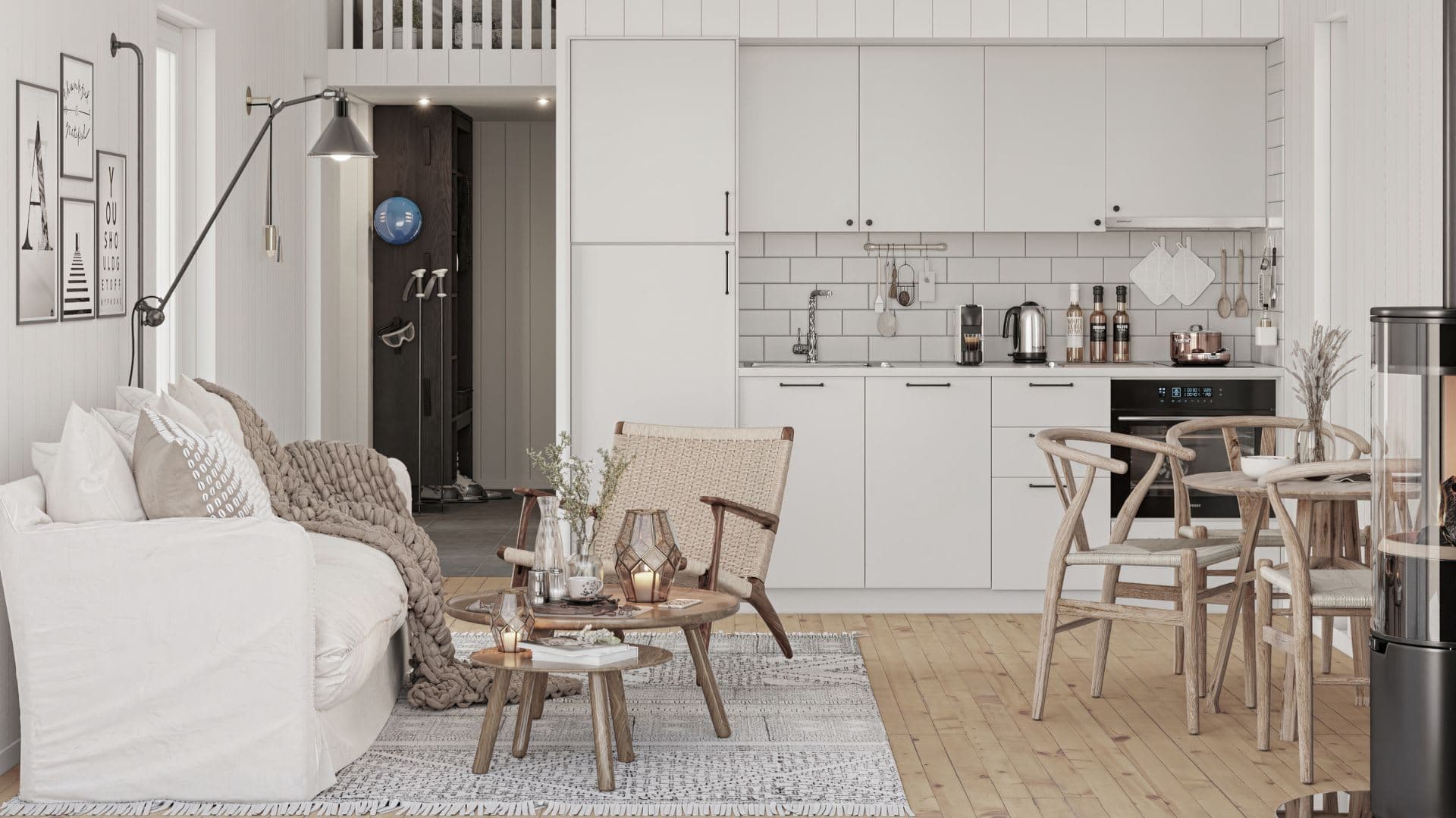 Fritidshus allrum med kabin och kök