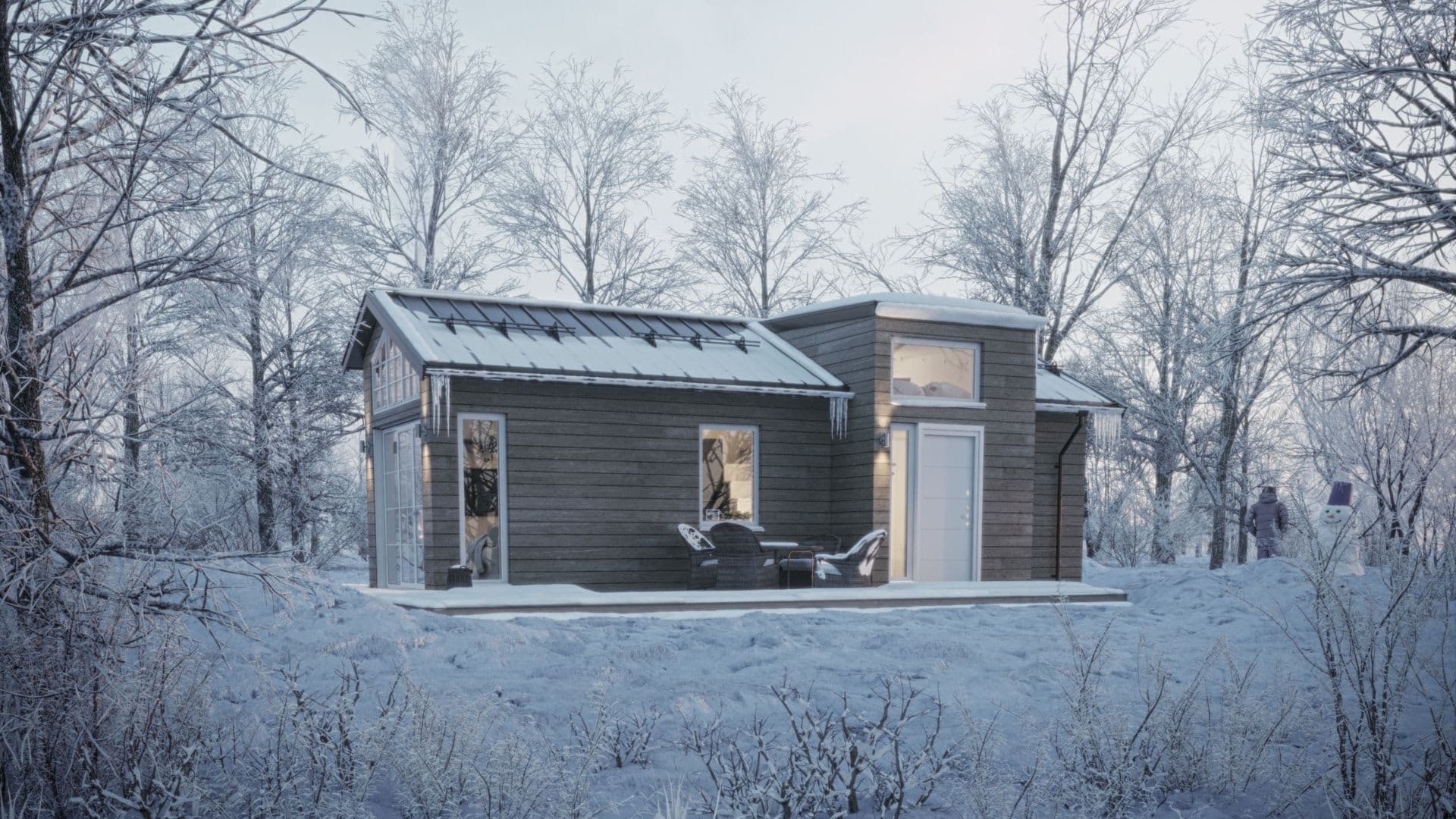 Attefallshus Åre i snö