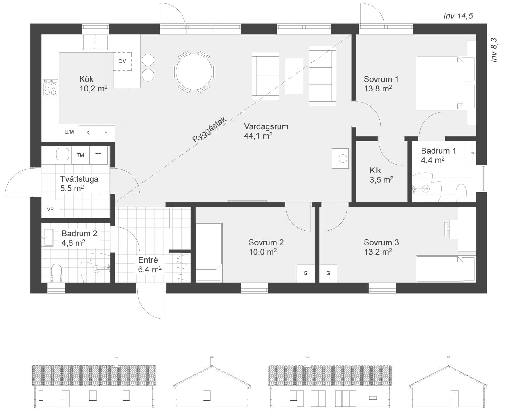 Käglinge 120 planritning