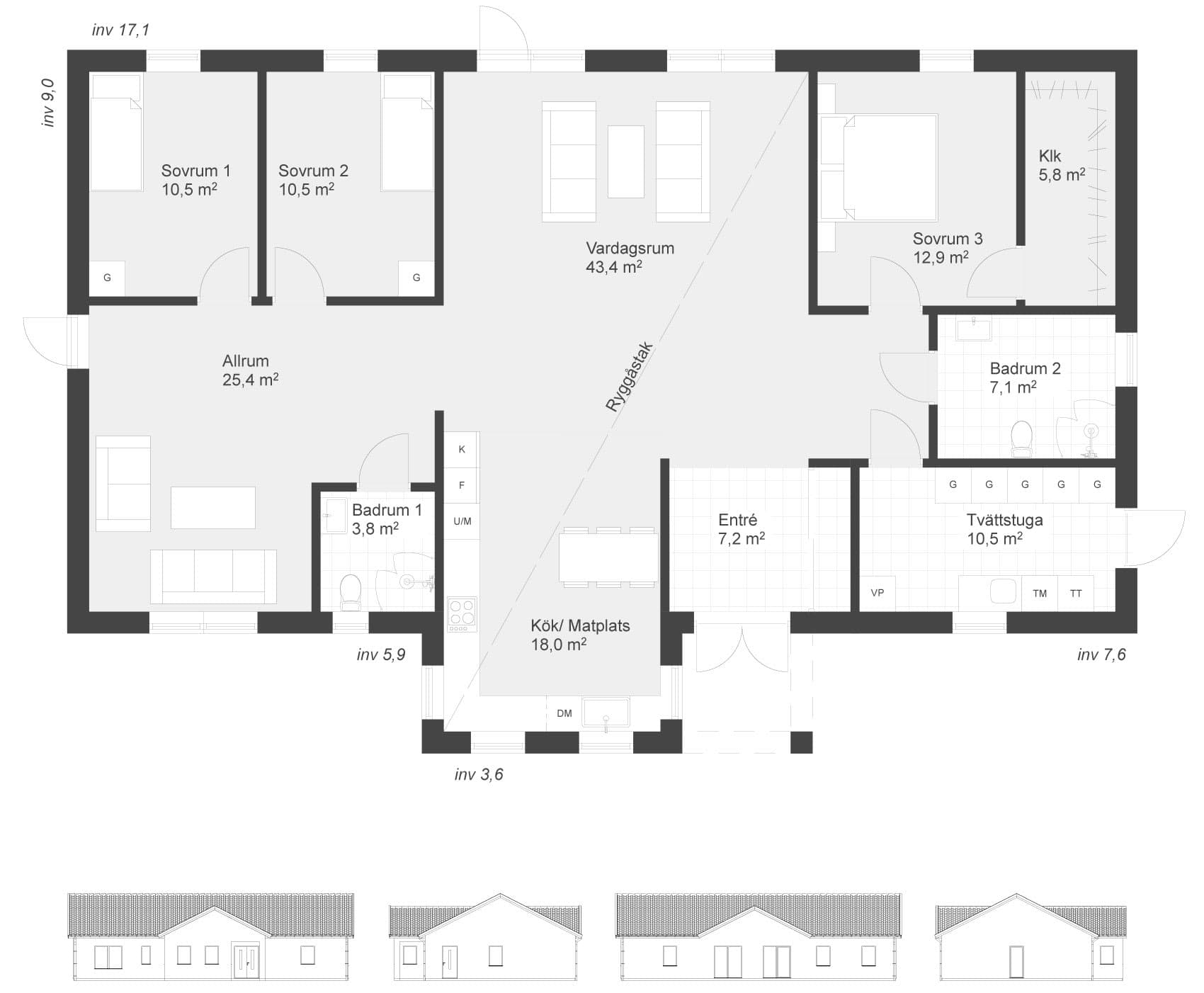 Klågerup 161 planritning