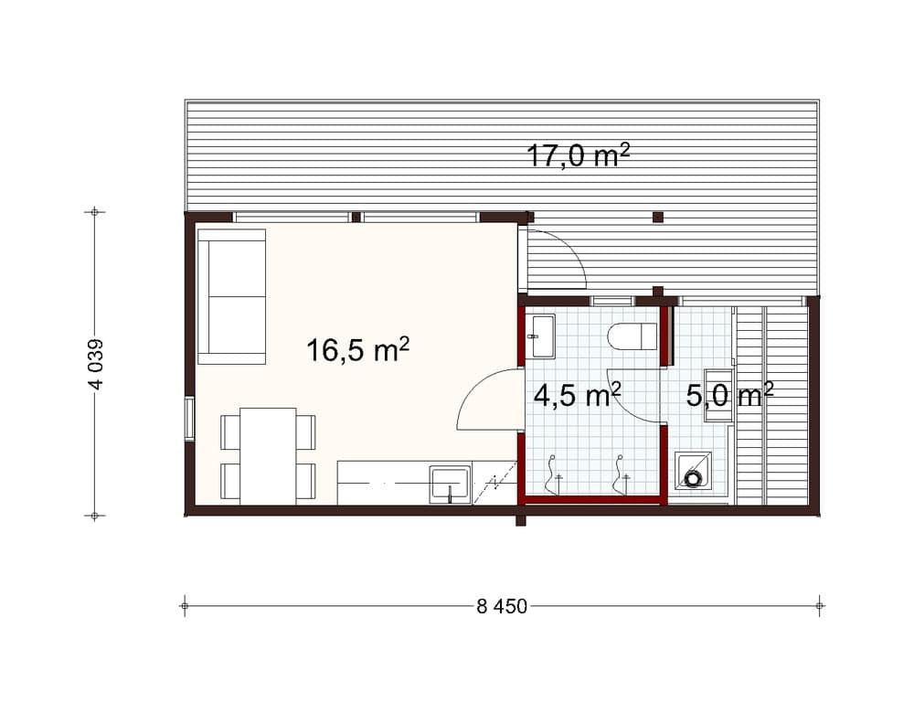 Vinha sauna planritning 1