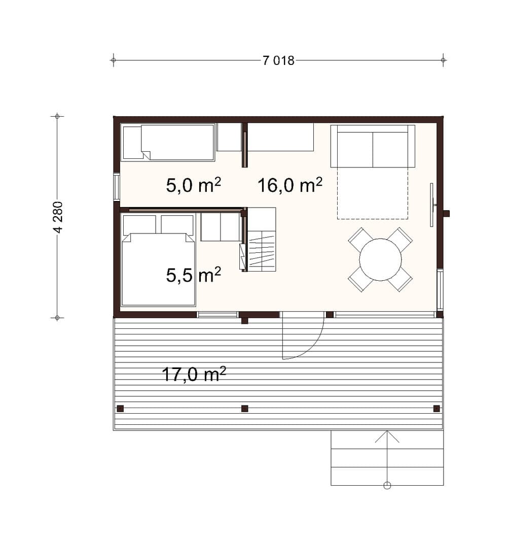 Star gäststuga planritning 1