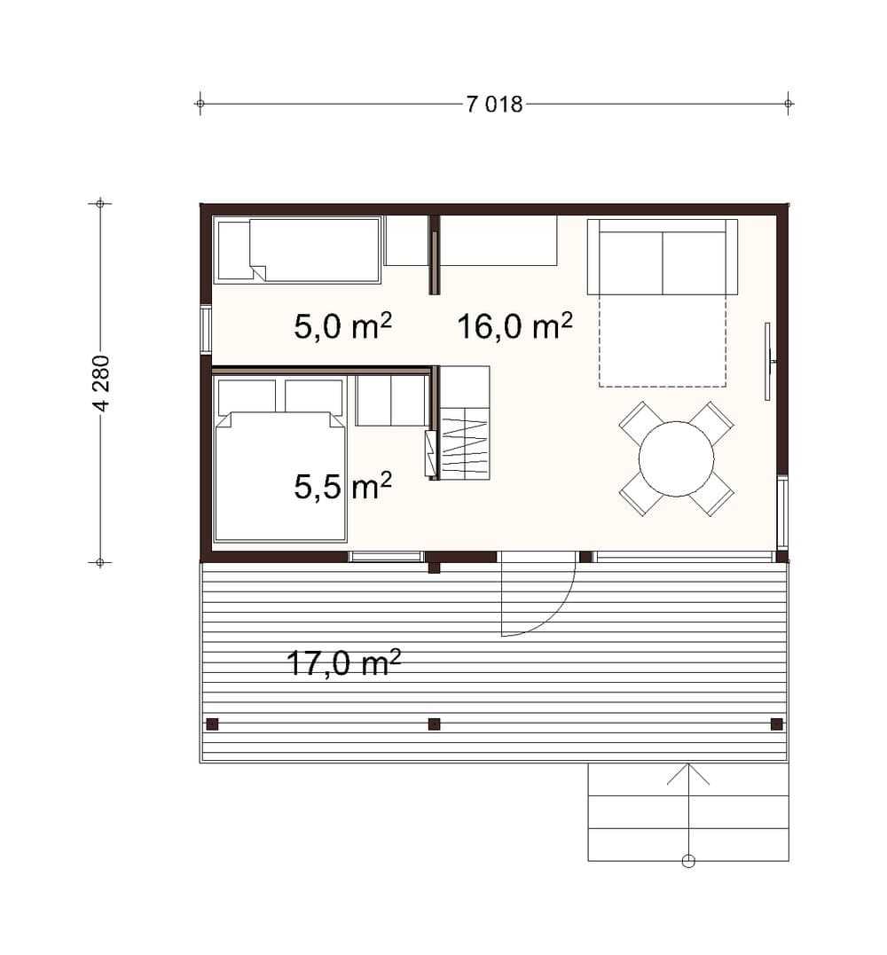 Rock gäststuga planritning 1