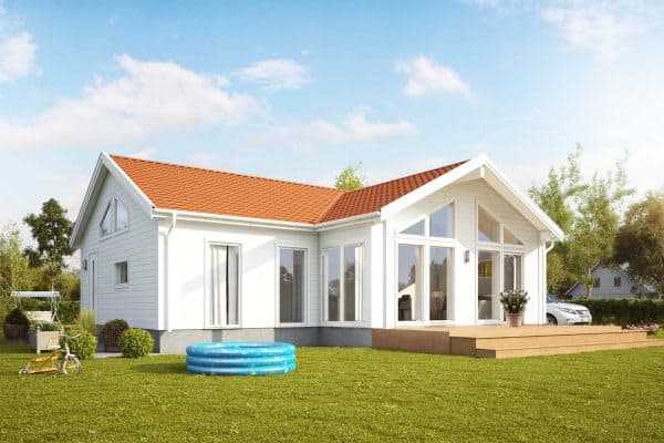 Lundbacka 94 Fritidshus Villa Permanentboende Byggsats Hus fran Jorntrahus 3x2 webb