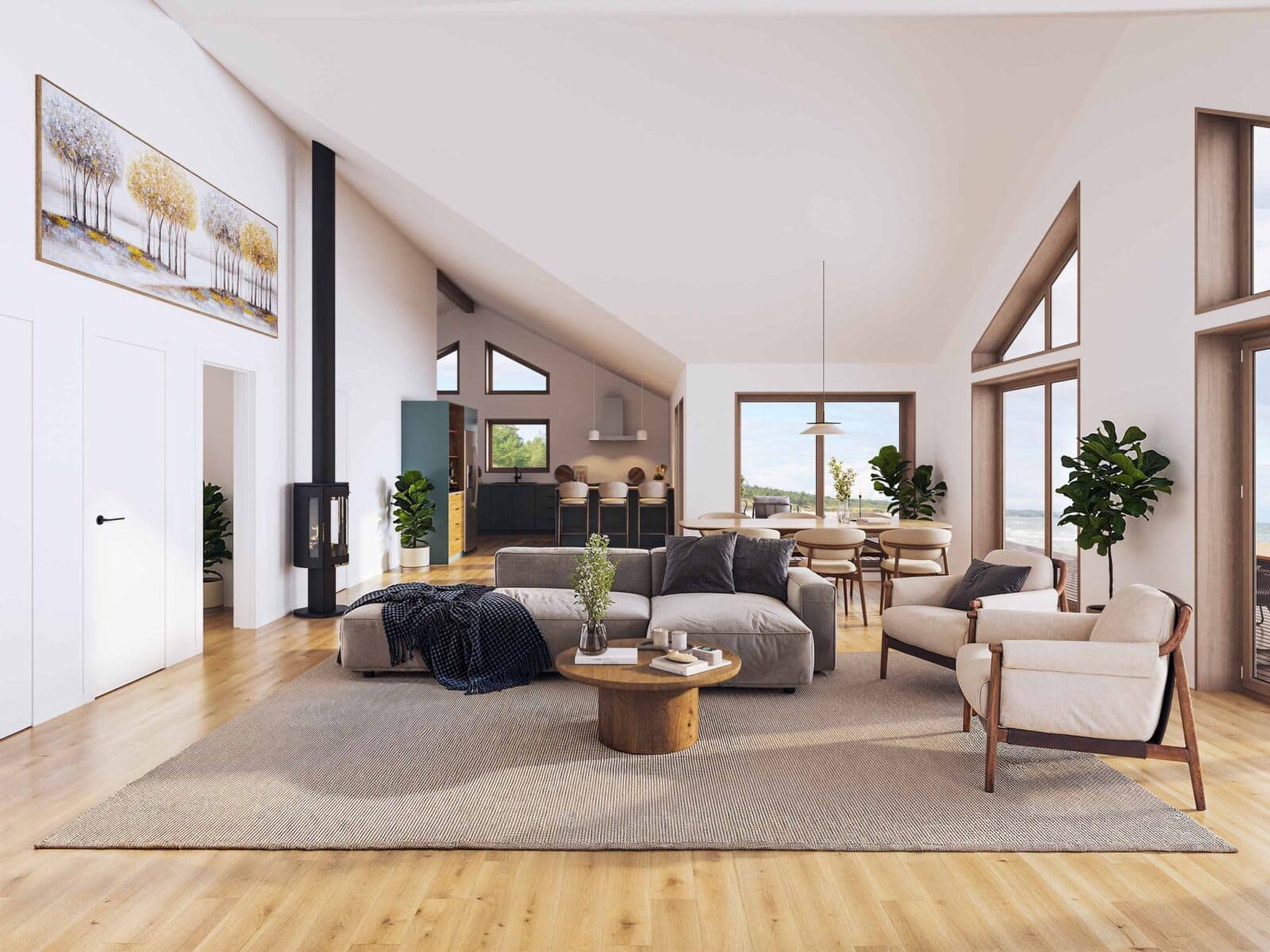 Lundbacka 139 Fritidshus Villa Permanentboende Byggsats Hus fran Jorntrahus interior 1 webb