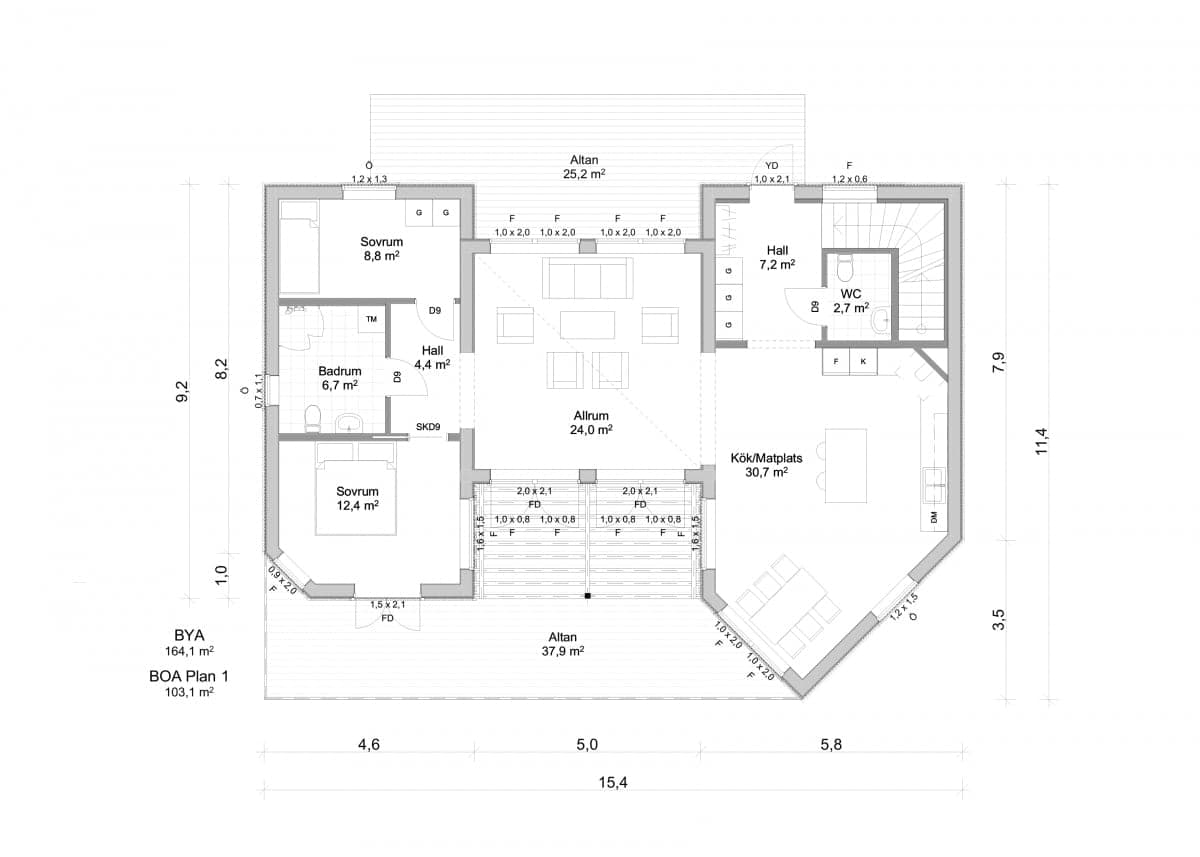 Skärudden 164 suterräng planritning 1