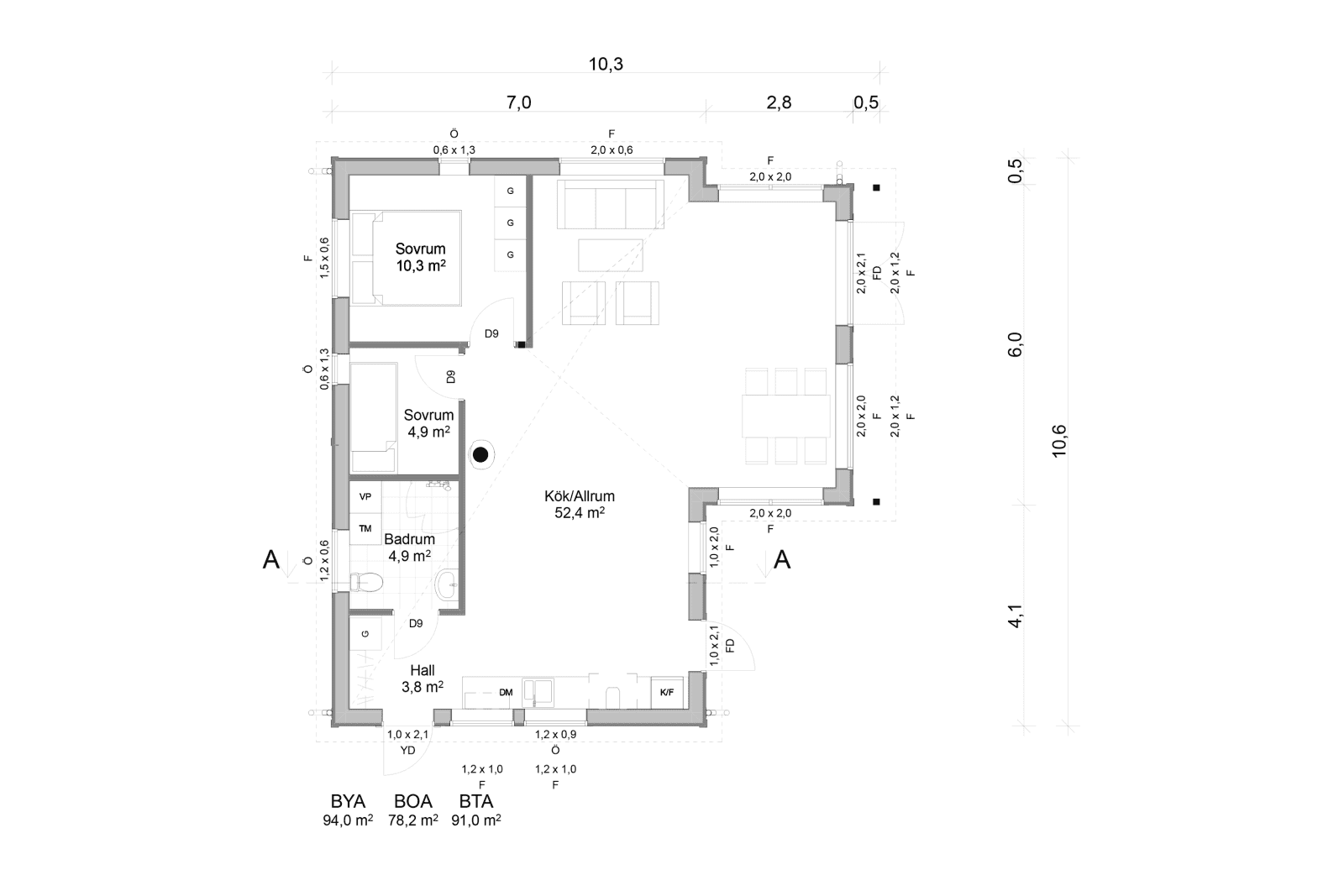 Lundbacka 94 planritning 1