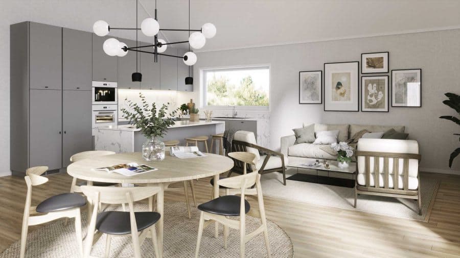 Kagedalen 159 Fritidshus Sommarstuga Ladhus Byggsats Hus fran Jorntrahus Interior 2 webb