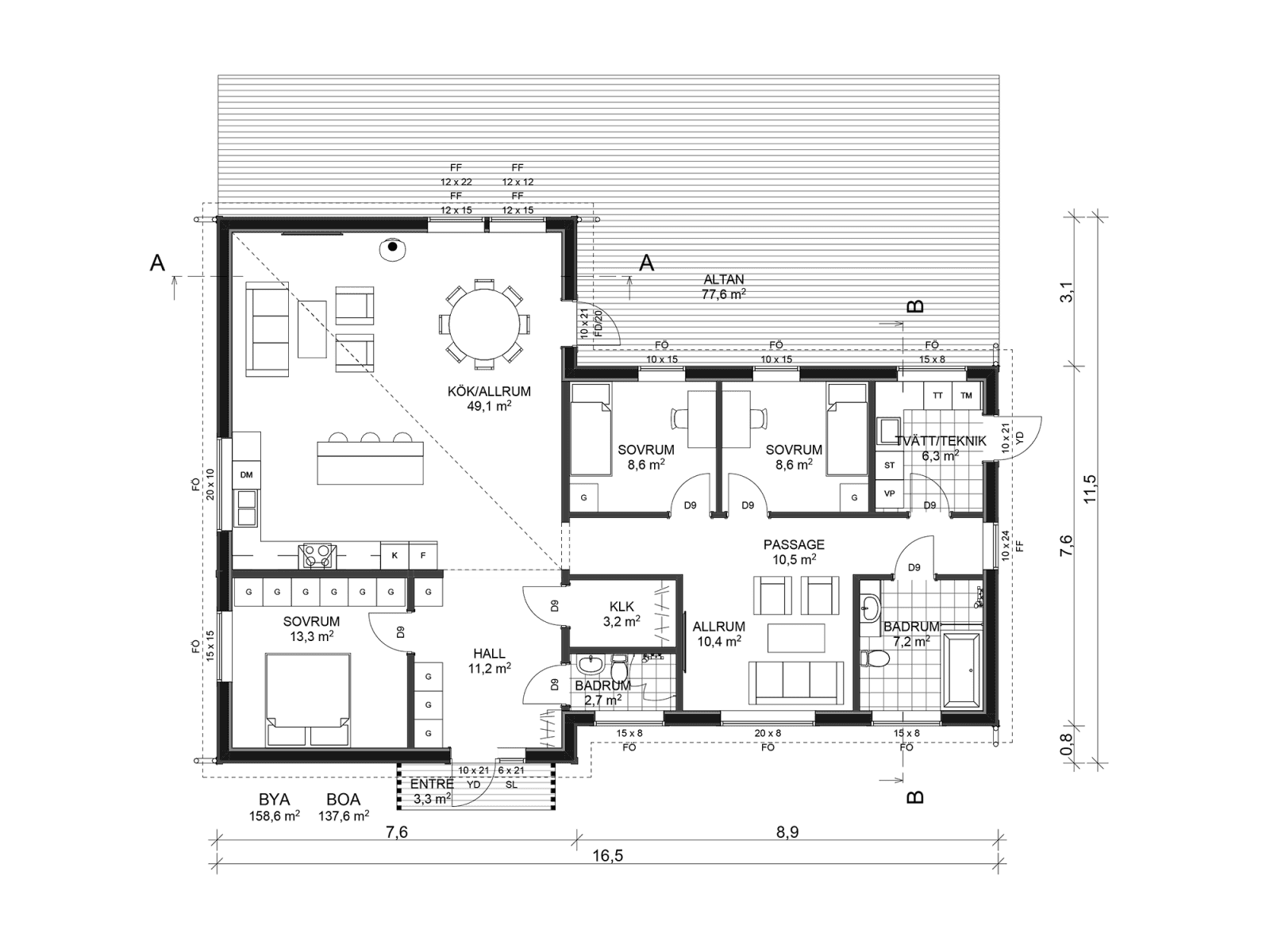 Kågedalen 159 planritning 1