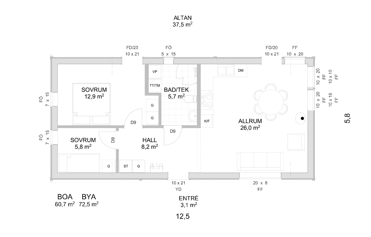 Kågedalen 73 planritning 1
