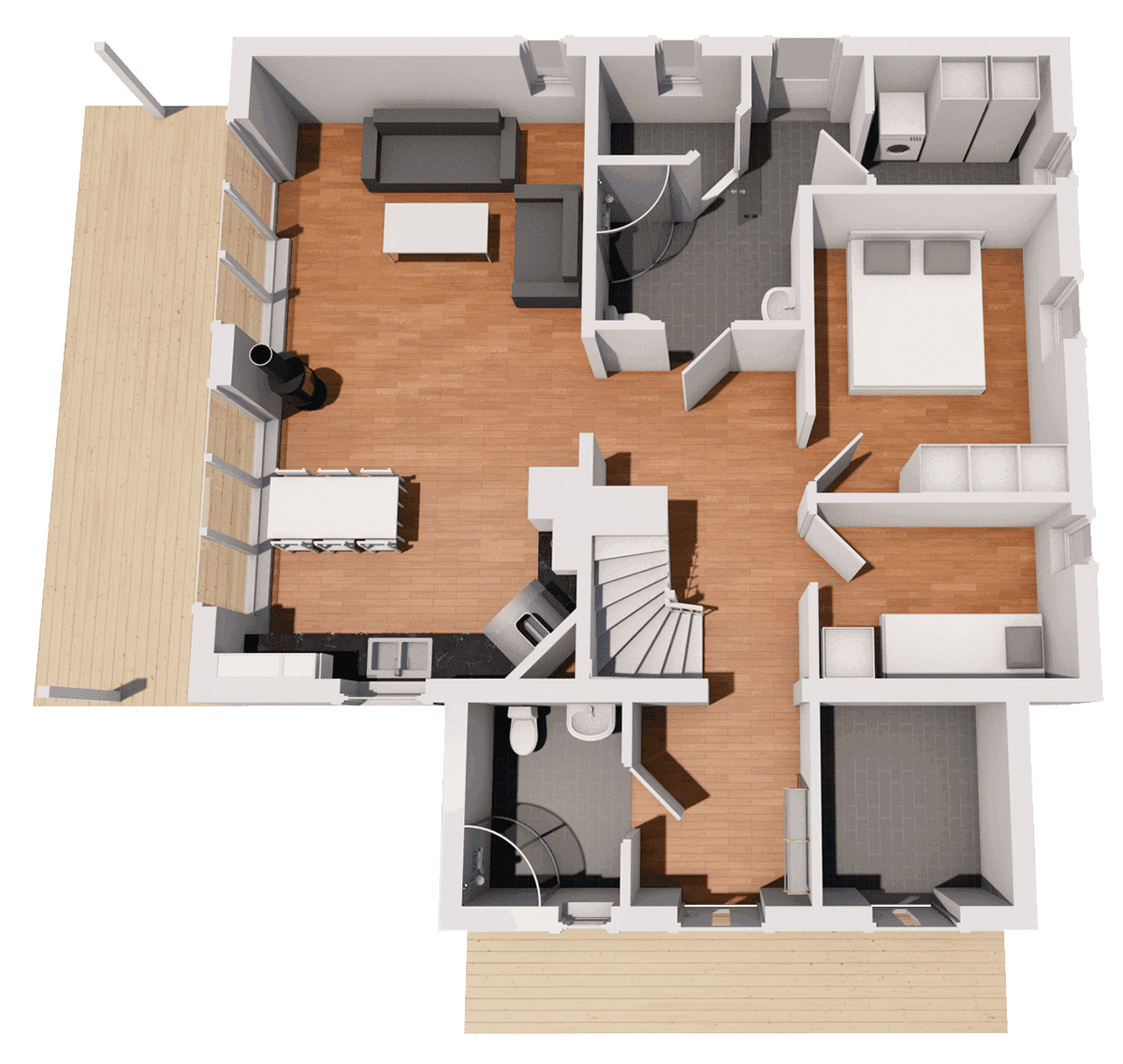 Klöverfors 124 loft planritning 1