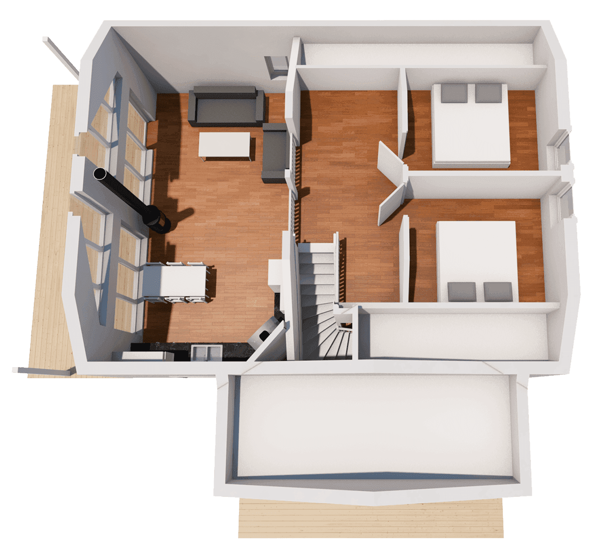 Klöverfors 124 loft planritning 2