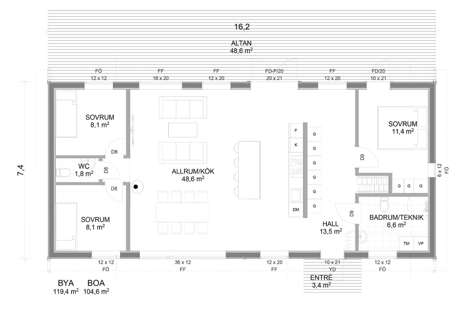 Burvik 120 enkelloft planritning 2