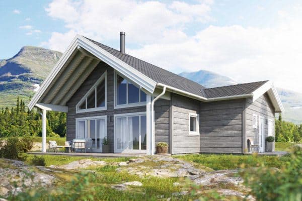 Kloverfors 124 loft Fritidshus Byggsats Hus fran Jorntrahus