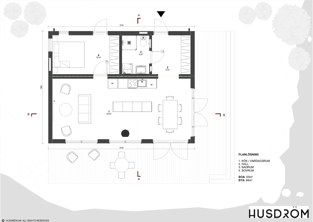 Dröm 64 planritning