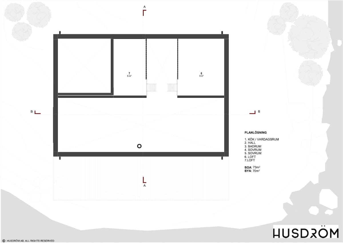 Vinga 70 planritning