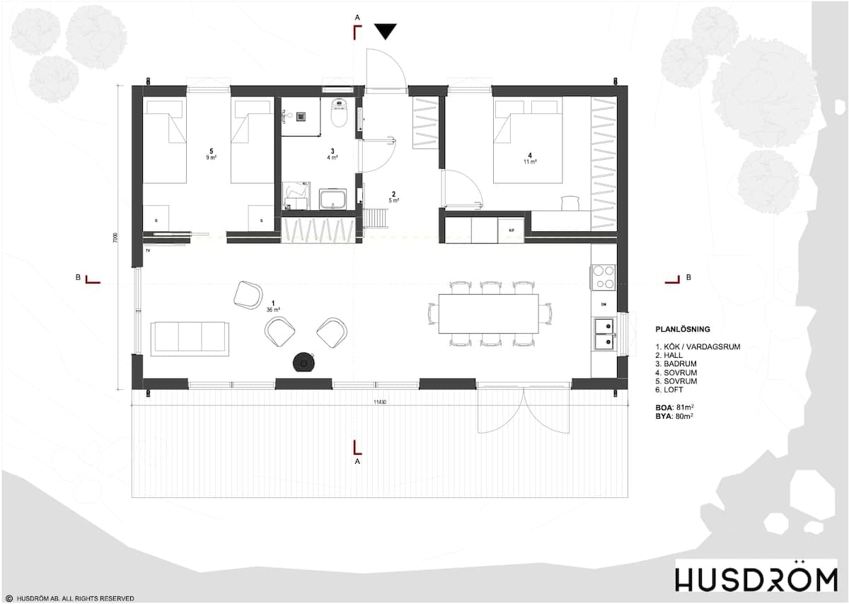 Vinga 80 planritning