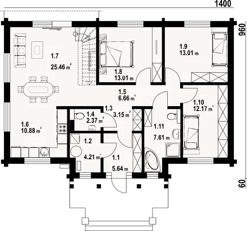Fjällsippa 155 planritning 2